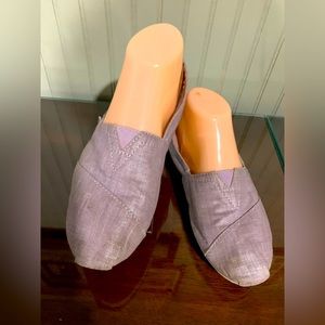 Tom’s Lavender Canvas Flats 7.5 VGUC